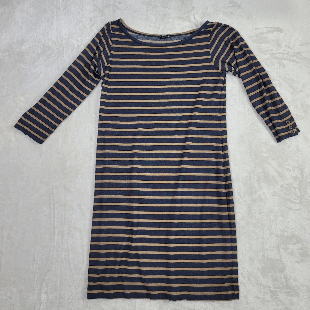 Club Monaco Navy & Brown Lightweight Women's Dress | Size S